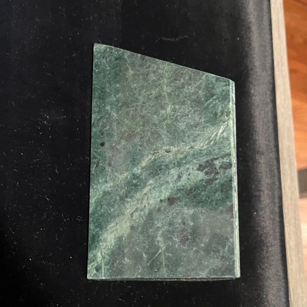 Green Marble Triangle Pencil/Pen Cup Holder New